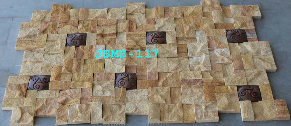 Popular Stone Mosaic Designer Tiles For TV Unit and Interior Wall